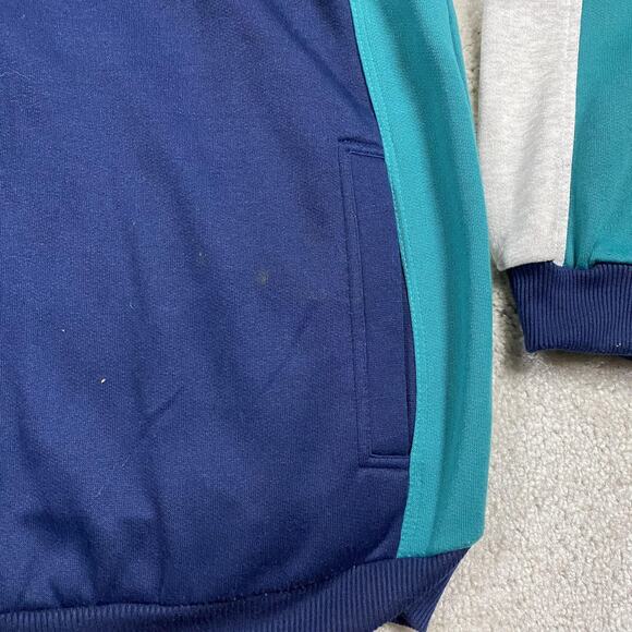 MacGregor Jacket Mens L Navy Track Full Zip Colorblock Athletic Retro Soft - Picture 4 of 8